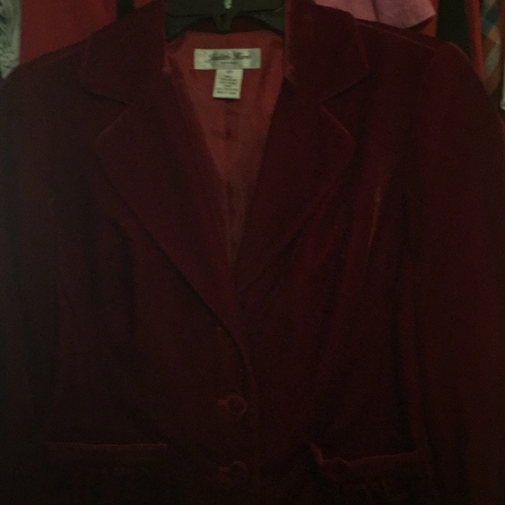 Red velvet jacket